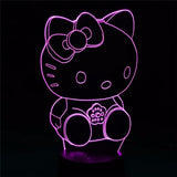 3D 7 Color Hello Kitty Illusion Lamp V1