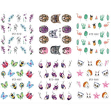 Special Set #5 -12 Sheets Per Pack | Cute Animals And Flora Theme Nail Art Decals